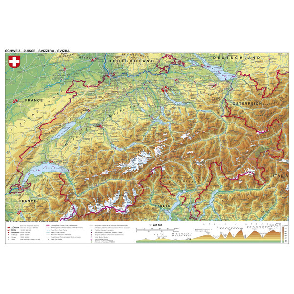 Stiefel Mappa Schweiz physisch (98 x 68 cm)