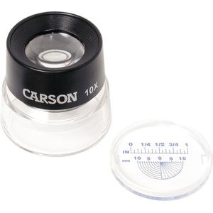 Carson Lente d`Ingrandimento LumiLoupe 10x, mit abnehmbarer Mess-Skala