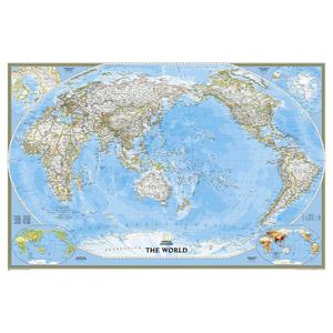 National Geographic Mappa del Mondo pazifikzentriert (185 x 122 cm)