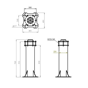 ASToptics Colonna HD PIER (219mm) for MEADE X WEDGE